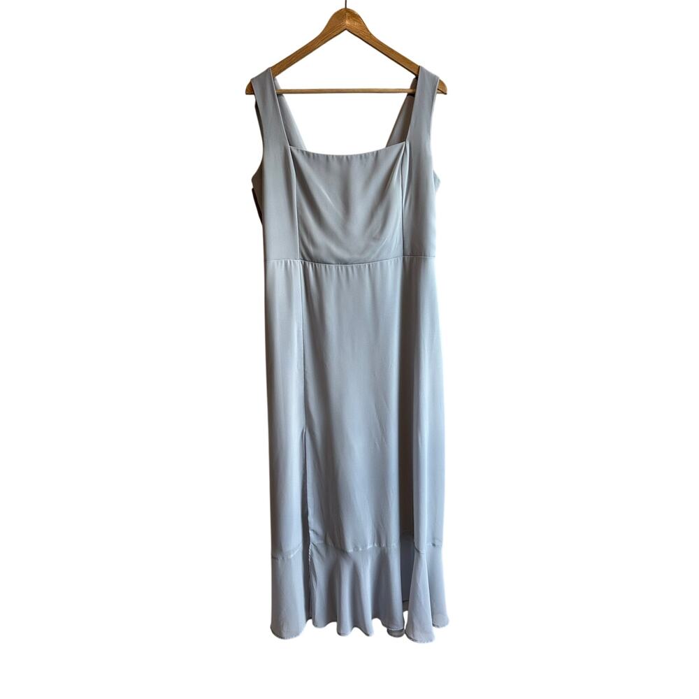 Show Me Your Mumu Claire Midi Dress Steel Blue Chiffon XXL - Picture 2 of 9